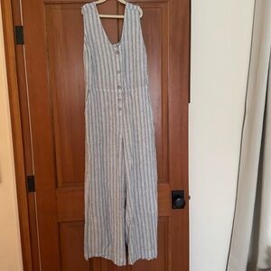 Women’s Striped Sleeveless Jumpsuit
